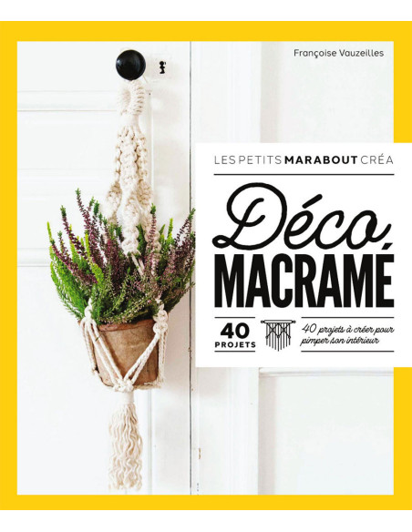 Decorative book, macramé