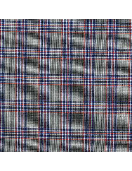 Scottish tartan fabric in vogue - Blue, black, and orange