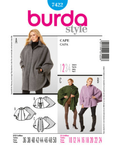 Cape pattern - Burda 7422
