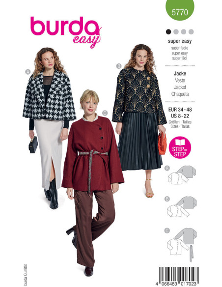 Jacket pattern - Burda 5770
