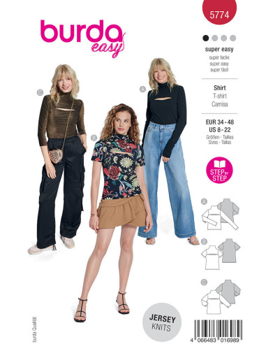 T-shirt Pattern - Burda 5774