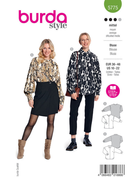 Blouse Pattern - Burda 5775