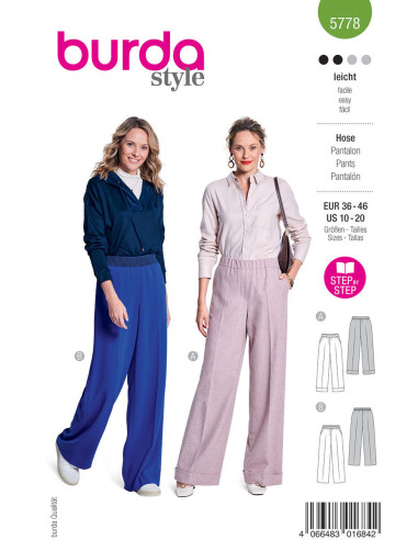 Pants pattern - Burda 5778