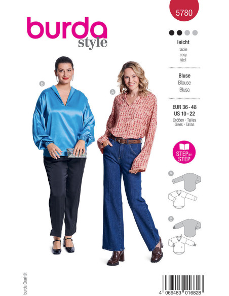 Blouse pattern - Burda 5780