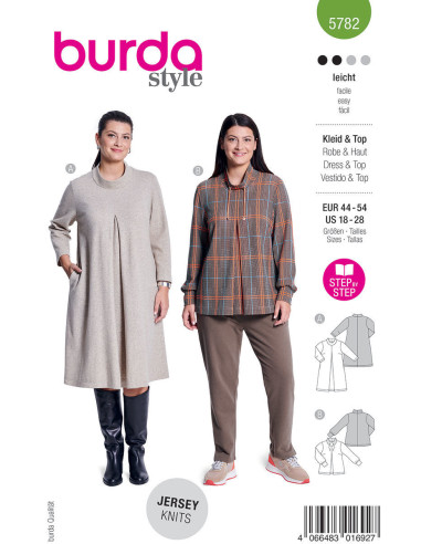 Dress and Sweater Pattern - Burda 5782