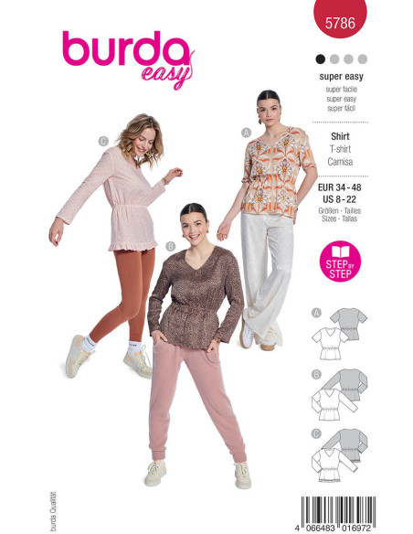 T-shirt Pattern - Burda 5786