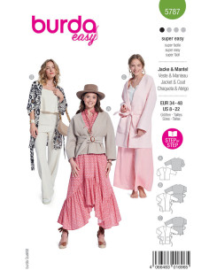 Jacket and Coat Pattern - Burda 5787