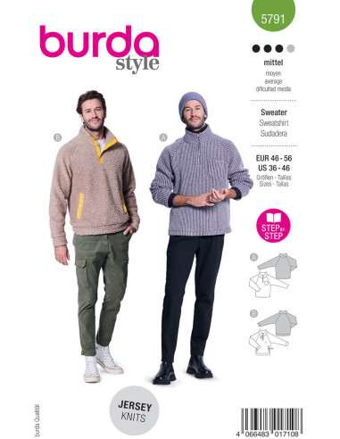 Sweatshirt pattern - Burda 5791