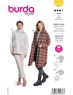 Jacket and coat pattern - Burda 5794
