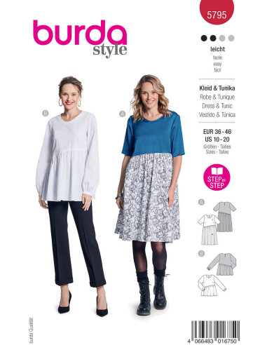 Dress and Tunic Pattern - Burda 5795