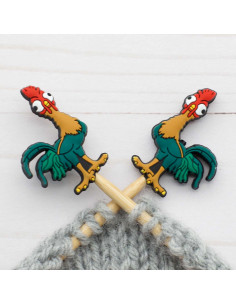 Stitch stoppers for knitting needles - Chicken