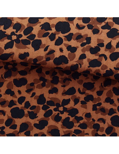 Fancy viscose fabric - Kodkod brown and black