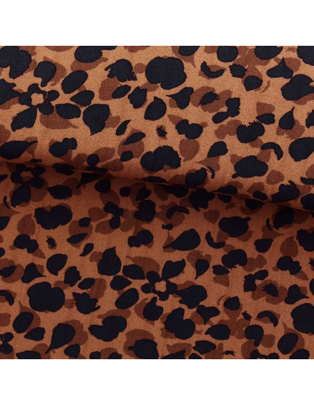 Fancy viscose fabric - Kodkod brown and black