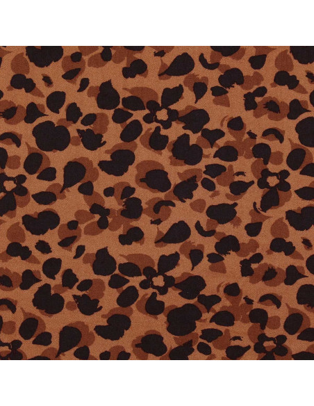 Fancy viscose fabric - Kodkod brown and black