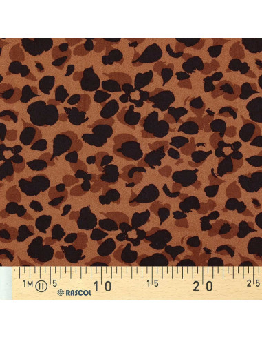 Fancy viscose fabric - Kodkod brown and black