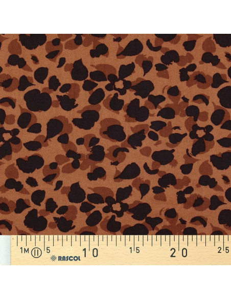 Fancy viscose fabric - Kodkod brown and black