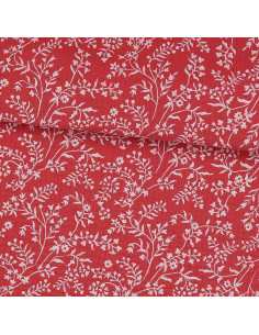 Double gauze fabric print - Taznak sandalwood and pink