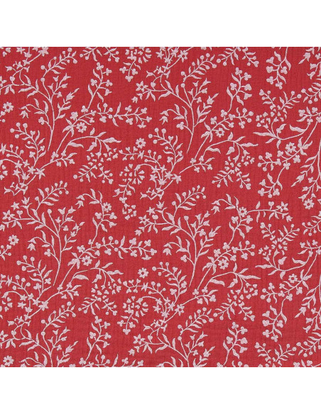Double gauze fabric print - Taznak sandalwood and pink