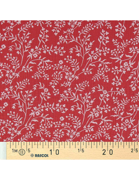 Double gauze fabric print - Taznak sandalwood and pink