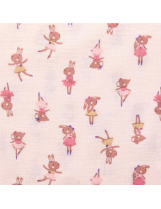 Double gauze printed fabric - Fifi morganite 2