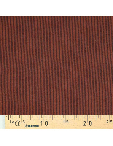 Crinkled double gauze fabric with stripes - Charcoal and toffee
