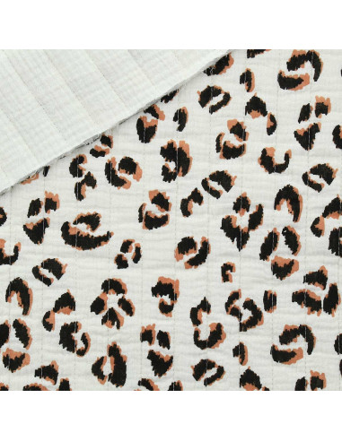 Quilted cotton fabric - Tawny ecru