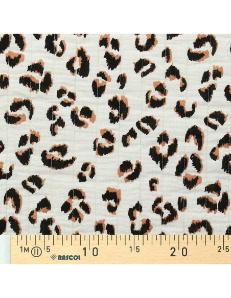 Quilted cotton fabric - Tawny ecru