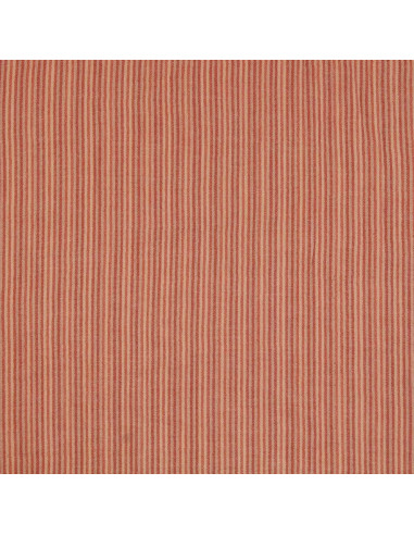 Crinkled double gauze fabric with stripes - Skin and paprika