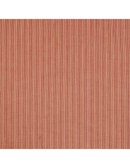 Crinkled double gauze fabric with stripes - Skin and paprika
