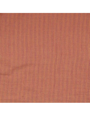 Crinkled double gauze fabric with stripes - Cassonade and Dahlia