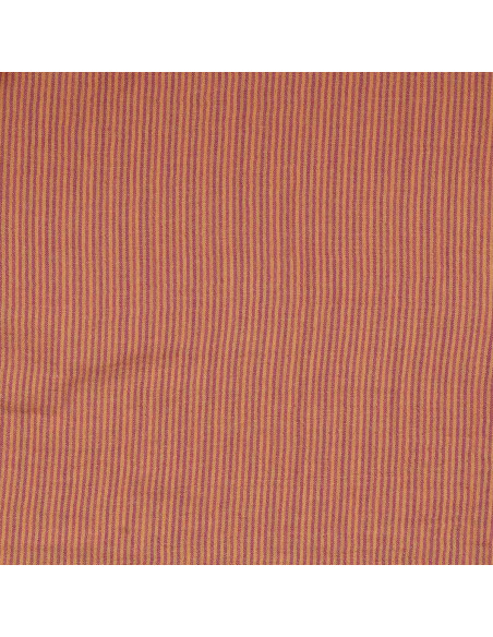 Crinkled double gauze fabric with stripes - Cassonade and Dahlia