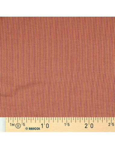 Crinkled double gauze fabric with stripes - Cassonade and Dahlia