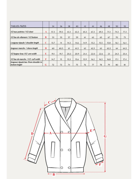 Cliff Coat Pattern - Maison Fauve