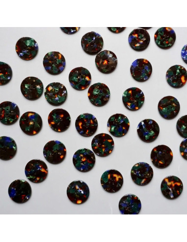 Card of 6 buttons in bio-resin 25 mm 4 holes - Grimoire