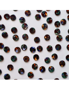 Pack of 15 bio-resin buttons 15 mm 4 holes - Grimoire 2