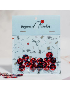 Pack of 15 buttons in bioresin 15 mm 4 holes - Beloved
