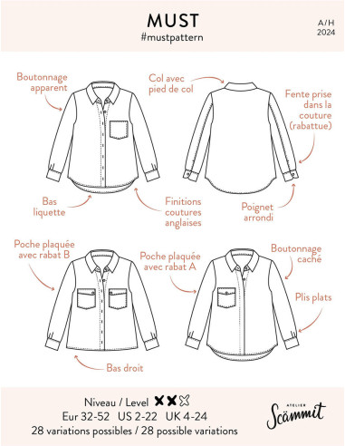 Must Shirt Pattern - Atelier Scämmit