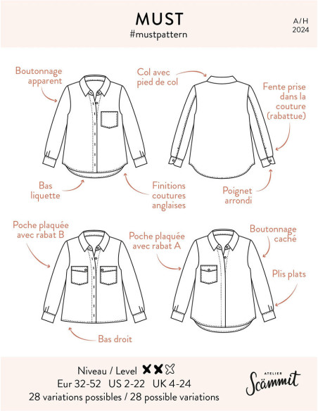 Must Shirt Pattern - Atelier Scämmit