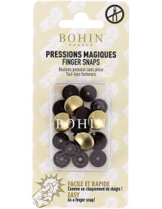 Magic snap buttons without pliers 14 mm - Gold metal finish