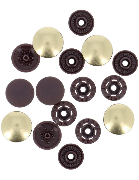 Magic snap buttons without pliers 14 mm - Gold metal finish