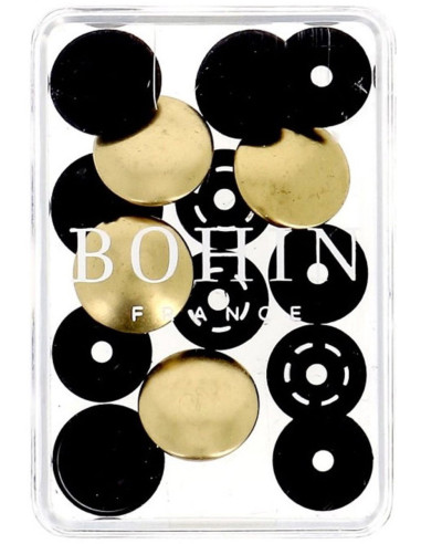 Magic snap buttons without pliers 14 mm - Gold metal finish