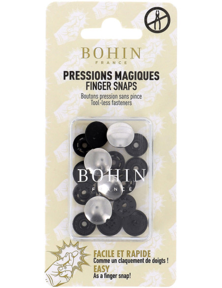 Magic snap buttons without pliers 14 mm - Silver metal finish