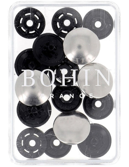 Magic snap buttons without pliers 14 mm - Silver metal finish