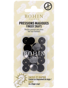 Magic snap buttons without pliers 14 mm - Gunmetal finish