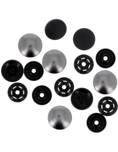 Magic snap buttons without pliers 14 mm - Gunmetal finish