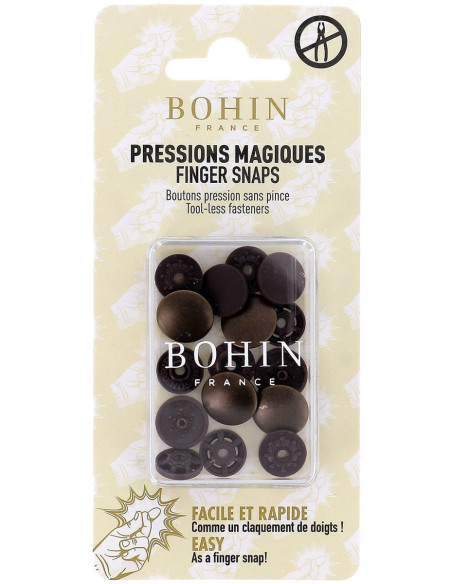 14 mm Magic Snap Buttons Without Pliers - Copper Metal Finish