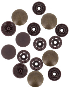 14 mm Magic Snap Buttons Without Pliers - Copper Metal Finish 2