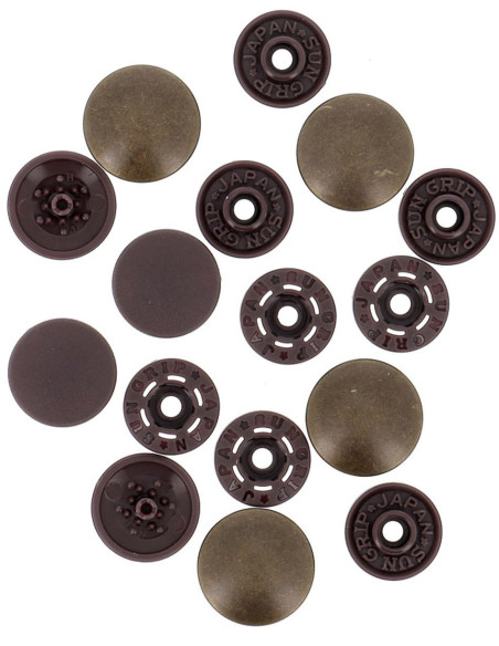 14 mm Magic Snap Buttons Without Pliers - Copper Metal Finish