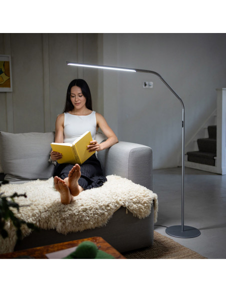 Daylight Slimline 4 Floor Lamp - Ice Grey