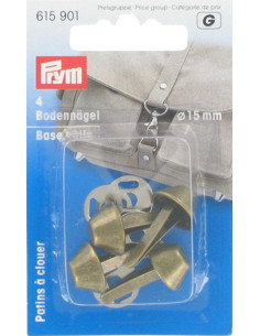 Set of 4 feet for bags 15 mm - Antique brass